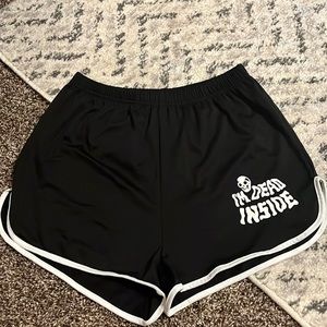 Dead inside high waisted shorts